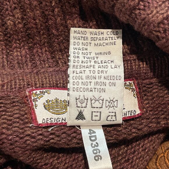 VINTAGE 90s Tiara Int Chicken & Sunflowers Country Charm Cardigan Sweater Size S - Picture 6 of 6